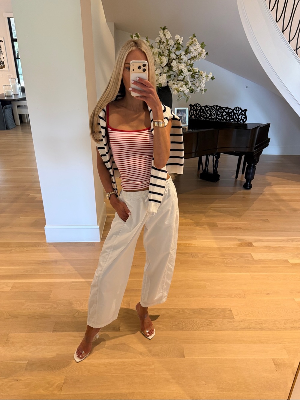 Abercrombie White Poplin Pants XS